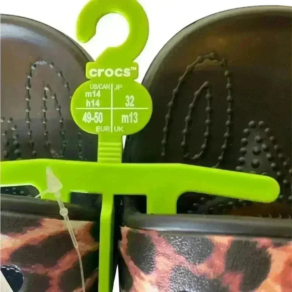 Crocs Classic Animal Remix Two-Strap Slide Sandals Men's Size 14 Shoes NEW - Picture 12 of 16